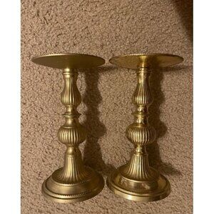 Vintage Brass Candle Holders MCM